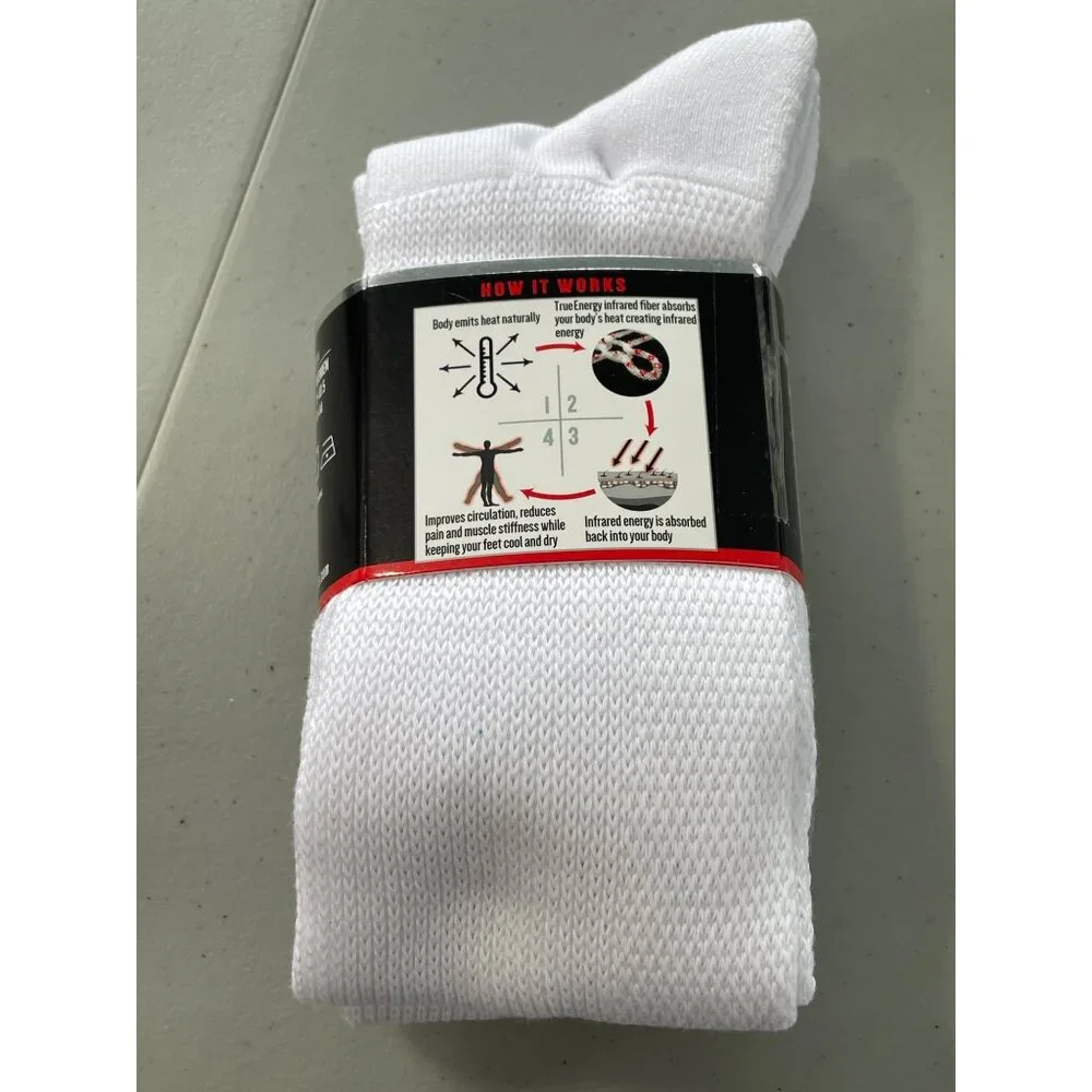 True Energy Infrared Technology Over The Calf Socks Size Small/Medium 2 Pair NEW